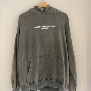 Pull&Bear Unstoppable Mood Charcoal Hoodie